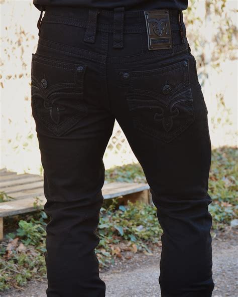 rock revival jeans black|Rock Revival Arther Alternate Straight Fit Jeans